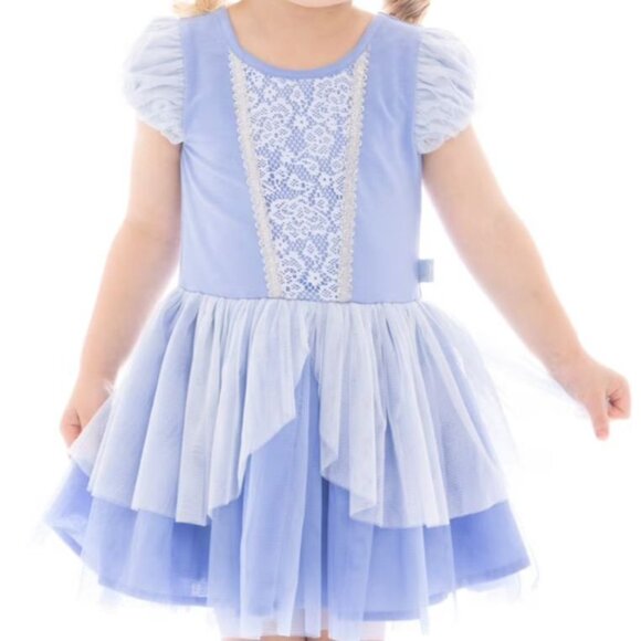 Disney Princess Cinderella Dress With Puff Sleeves SIZE 3T NEW - Picture 2 of 7